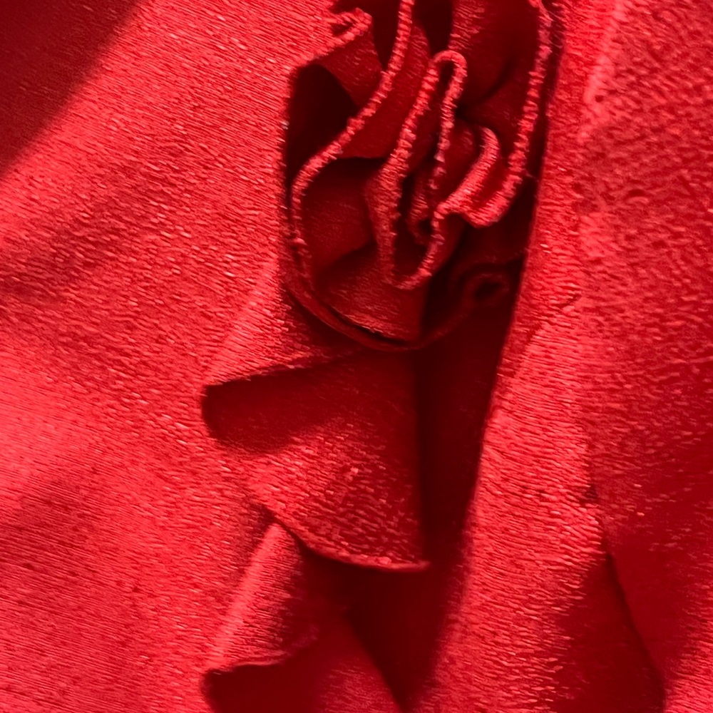 Elegant Red Ruffled Dress